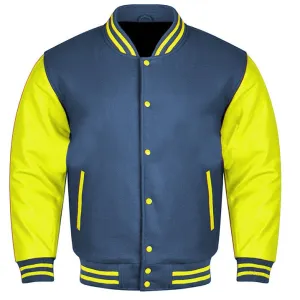 Varsity Jacket - Navy Blue Yellow