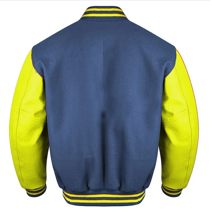 Varsity Jacket - Navy Blue Yellow