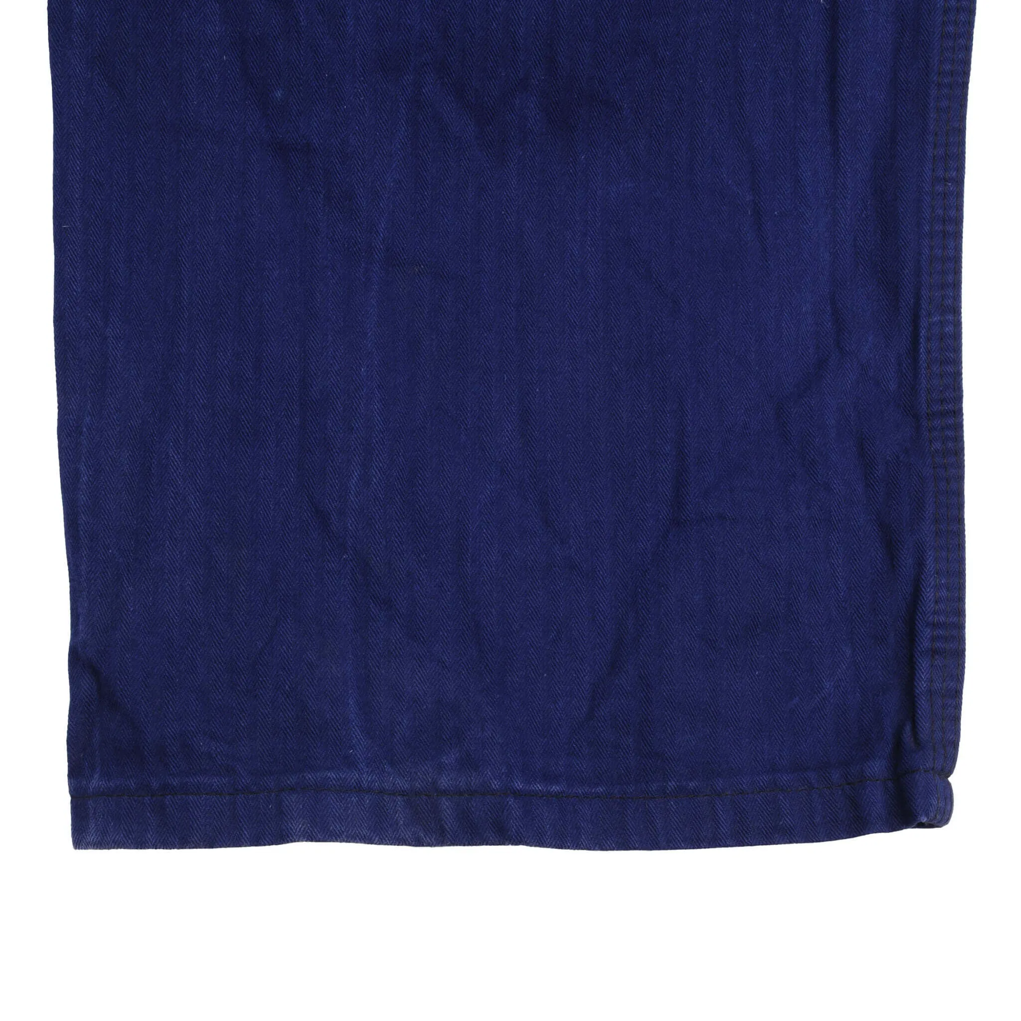 VINTAGE FRENCH WORKWEAR BLUE SANFOR BUCKING DREINAHT HBT TROUSERS 1960S 40X32