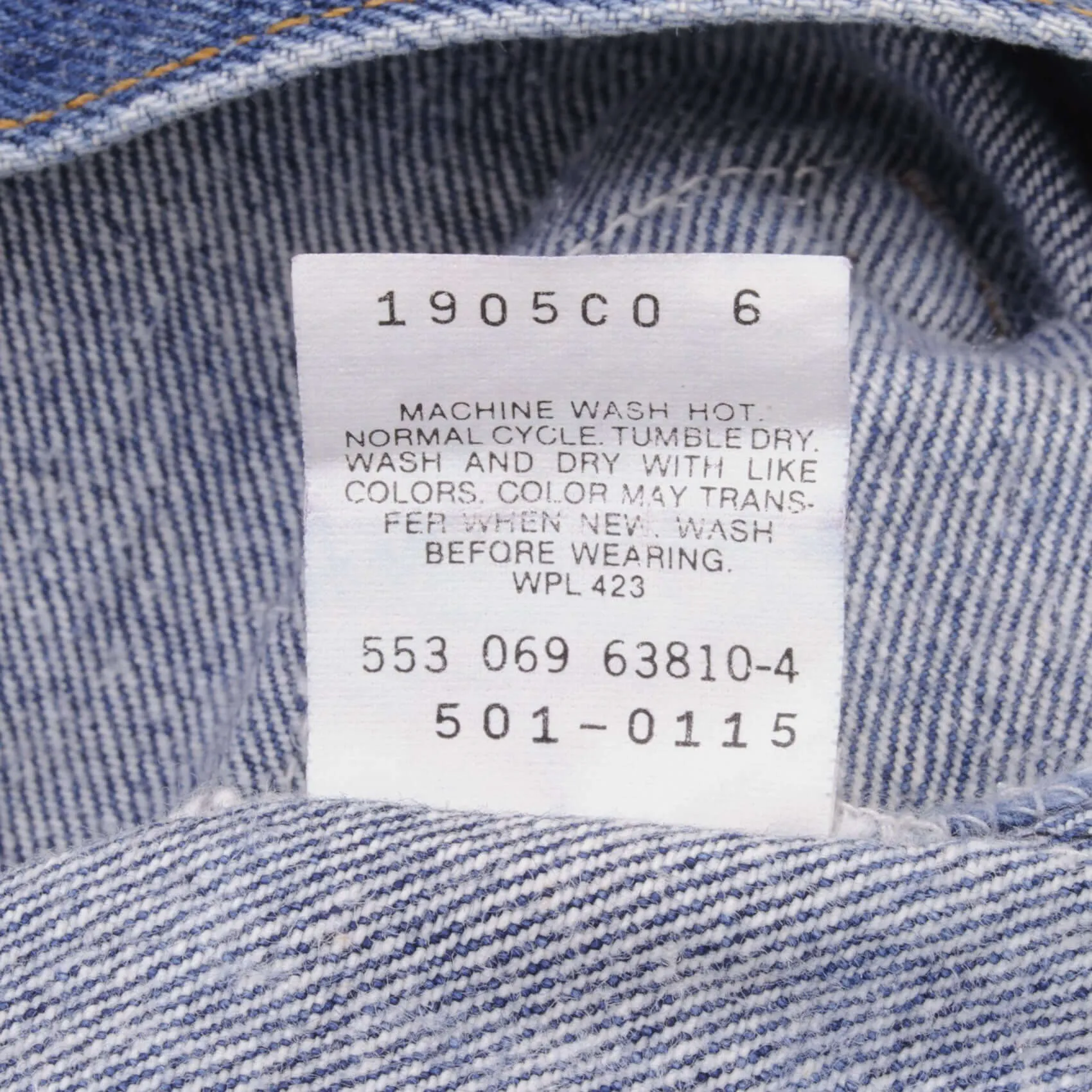 VINTAGE LEVIS 501 JEANS INDIGO 1980S SIZE W33 L29 MADE IN USA