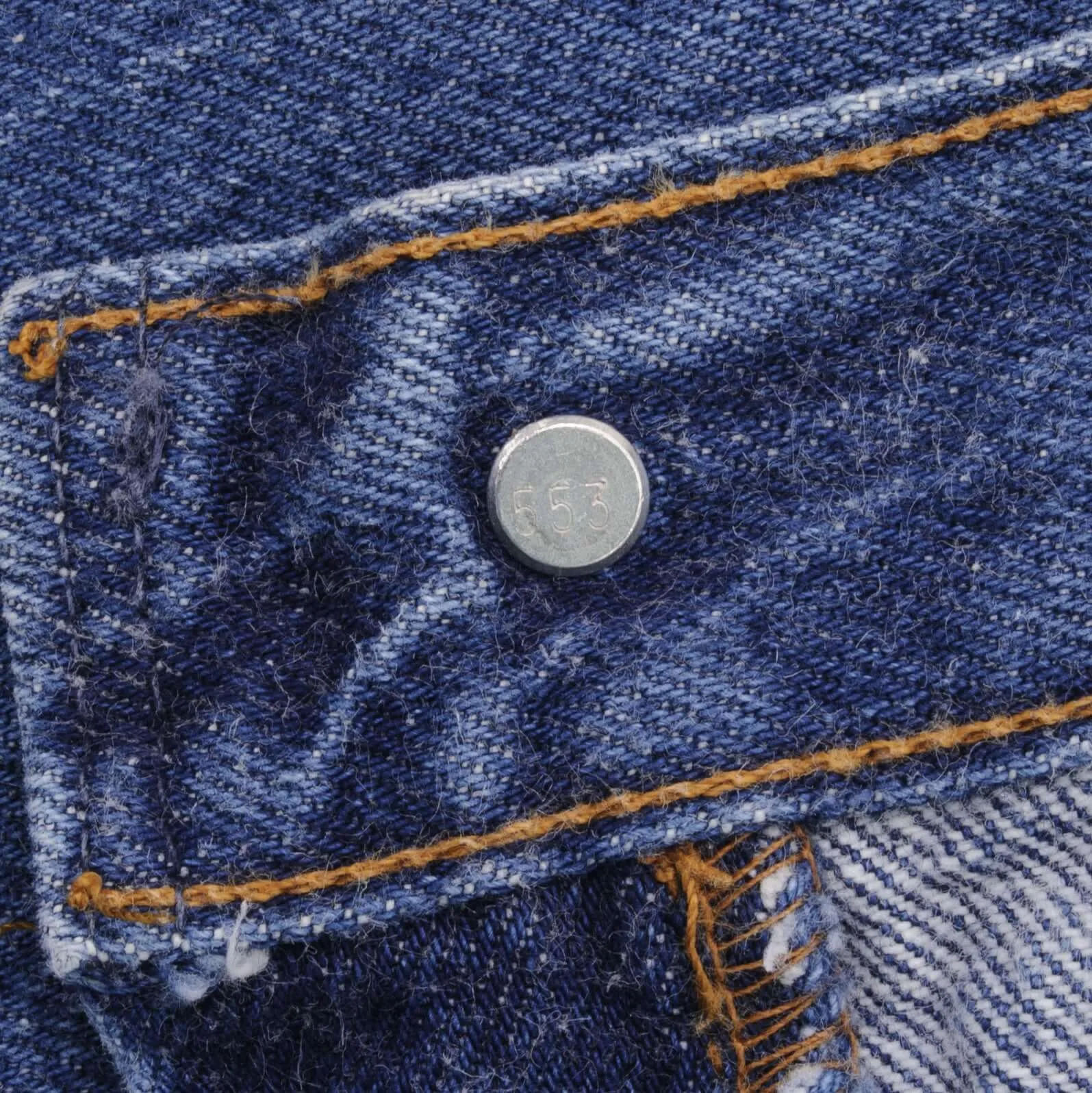 VINTAGE LEVIS 501 JEANS INDIGO 1980S SIZE W33 L29 MADE IN USA