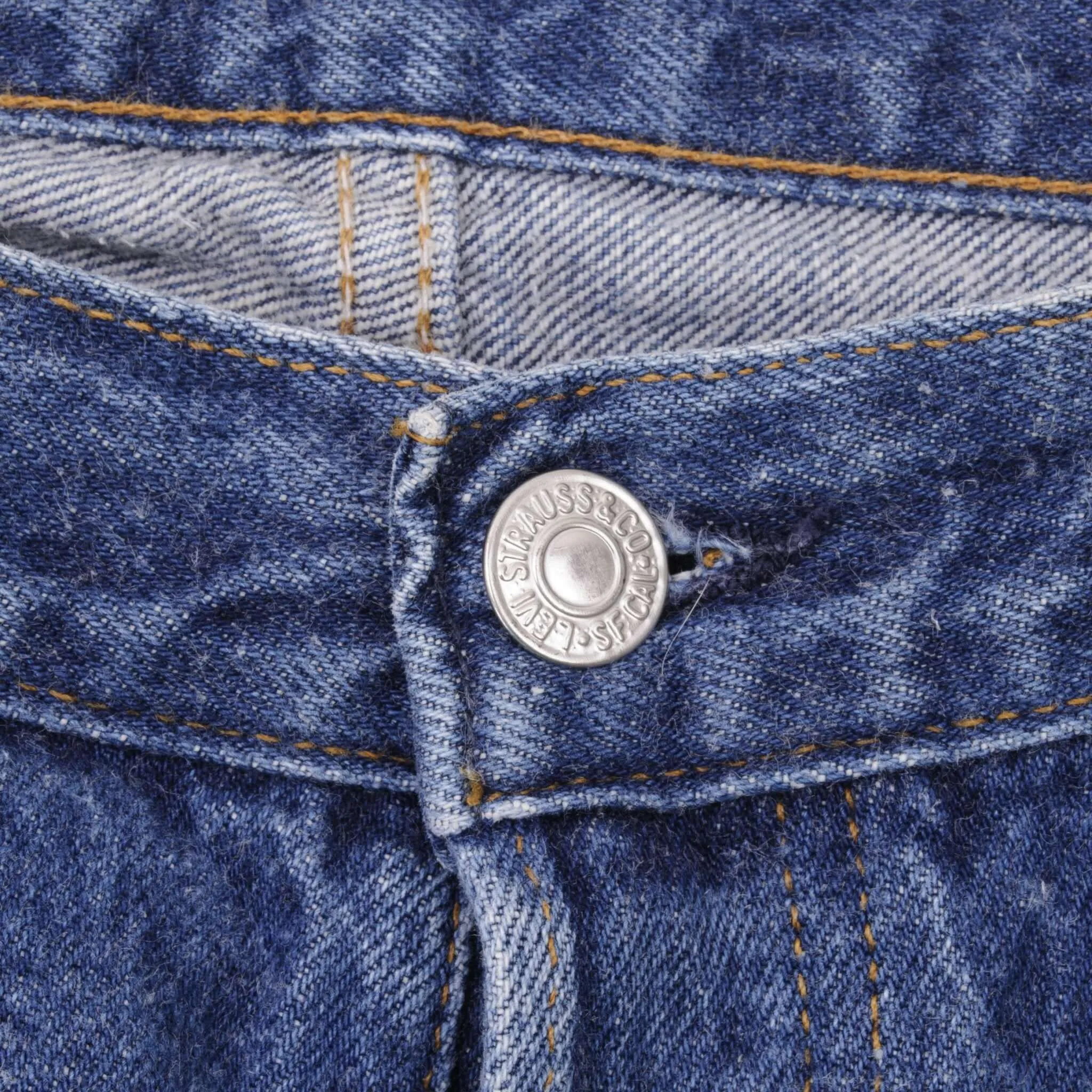 VINTAGE LEVIS 501 JEANS INDIGO 1980S SIZE W33 L29 MADE IN USA