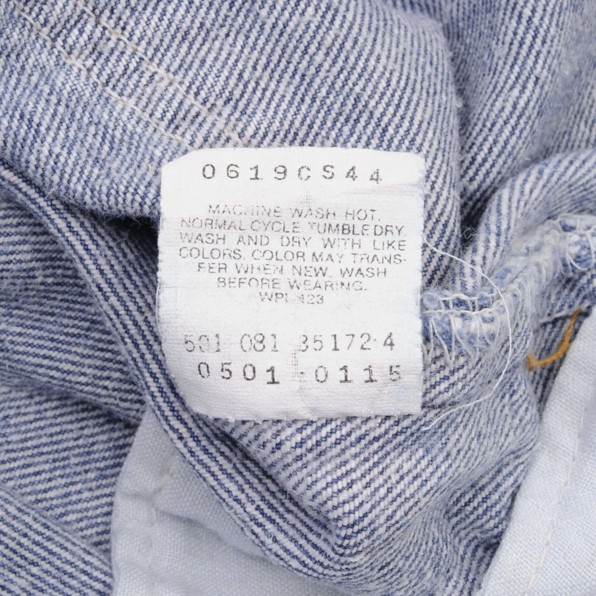 VINTAGE LEVIS 501 JEANS INDIGO 1980S SIZE W36 L36 MADE IN USA