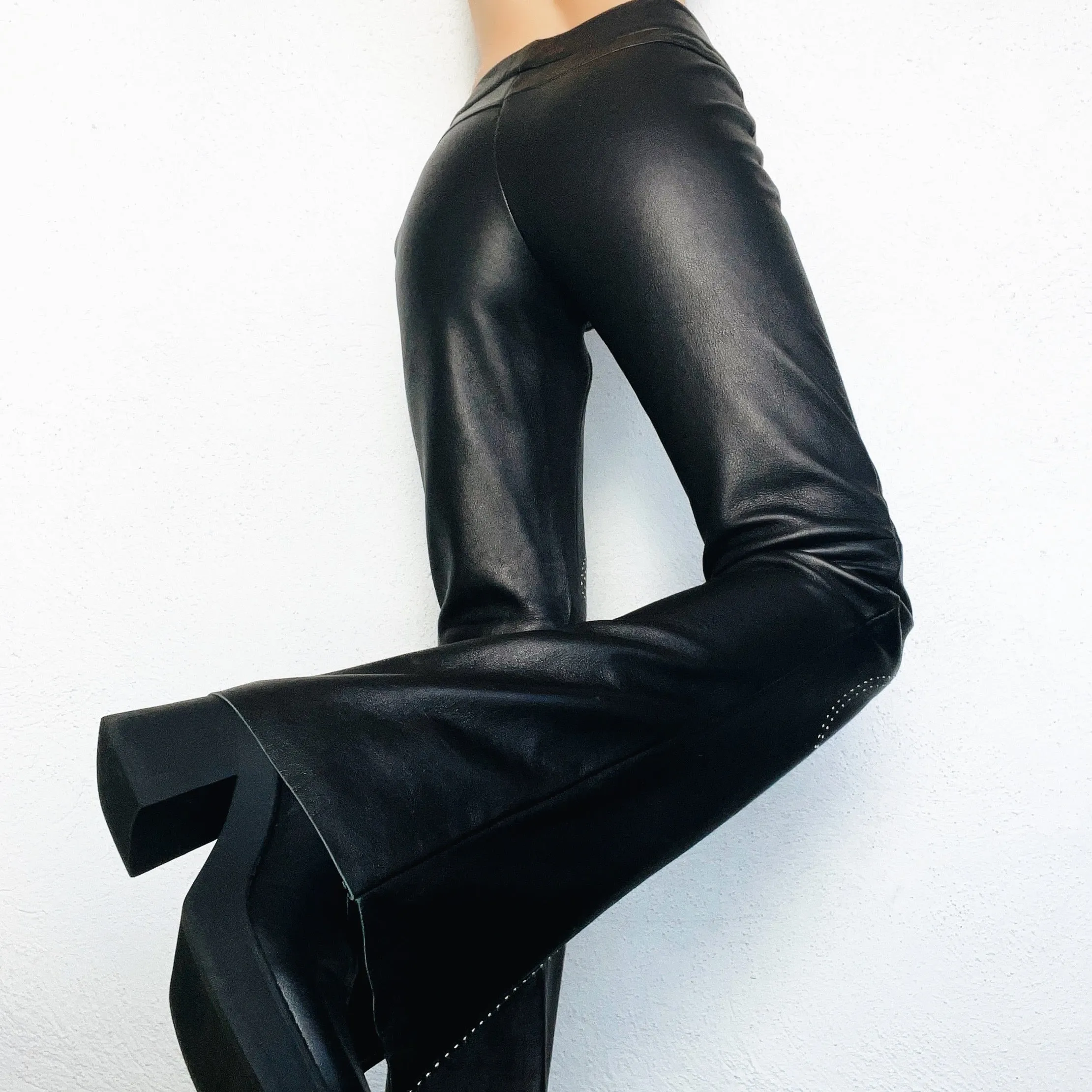 Vintage Stitched Leather Pants