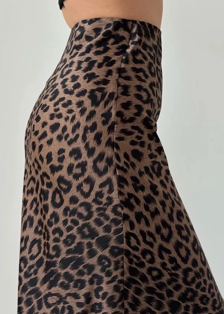 Wendy Leopard Print Maxi Skirt