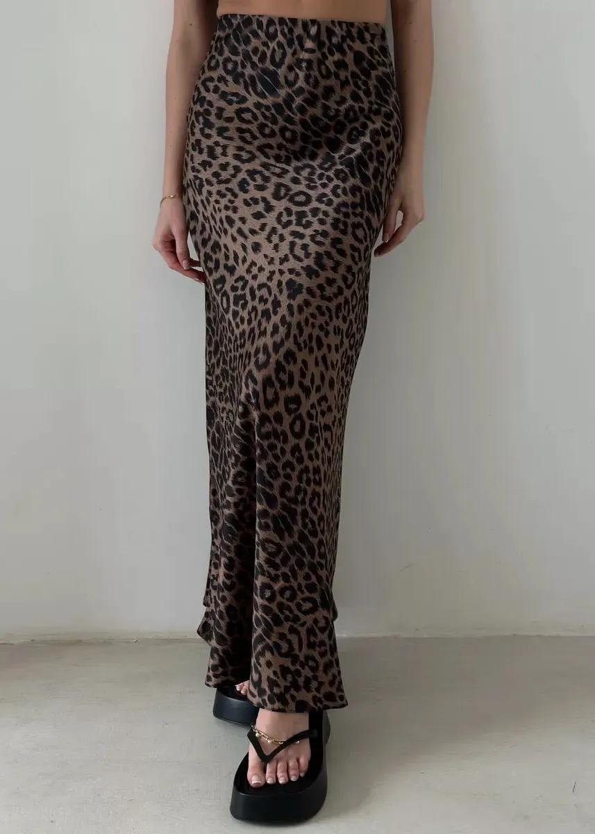 Wendy Leopard Print Maxi Skirt