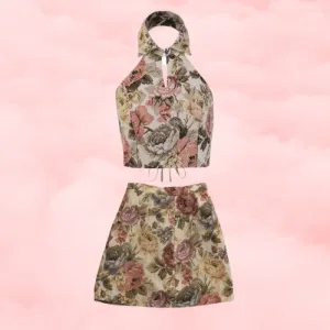 Wilhelmina    Corset Top and Skirt  Set Kawaii Academia Y2K Cottagecore Coquette Fairycore Dollette Princesscore Bottoms
