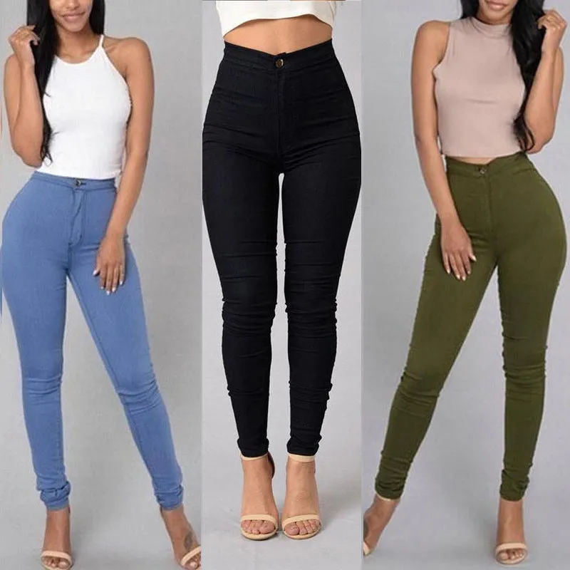 Women Solid Leggings Trousers
