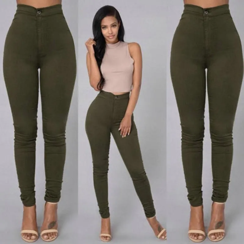Women Solid Leggings Trousers