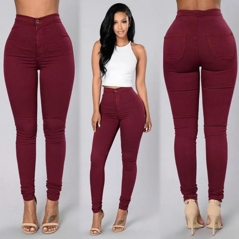 Women Solid Leggings Trousers