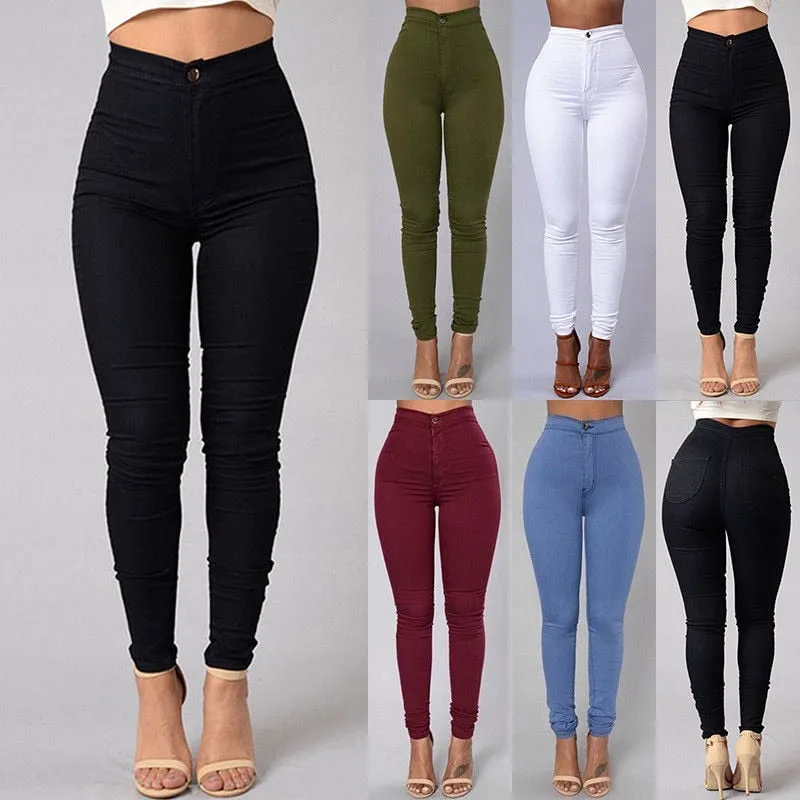 Women Solid Leggings Trousers