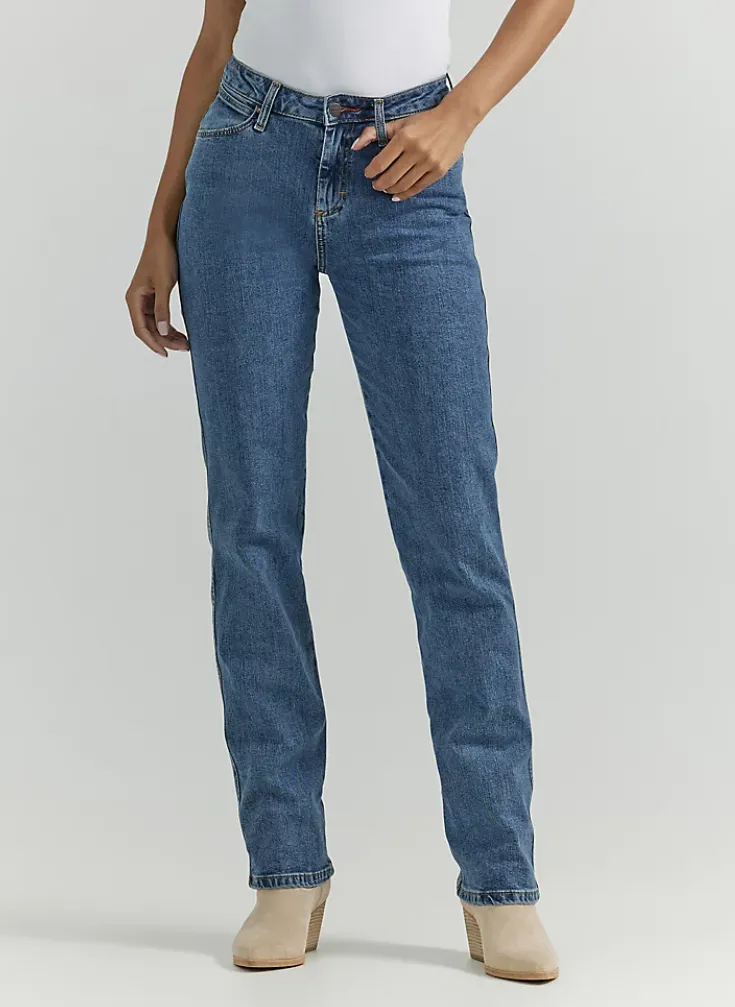 WRANGLER WOMENS COWBOY CUT SLIM FIT STRETCH JEAN IN STONEWASH  STYLE 18MWZSW