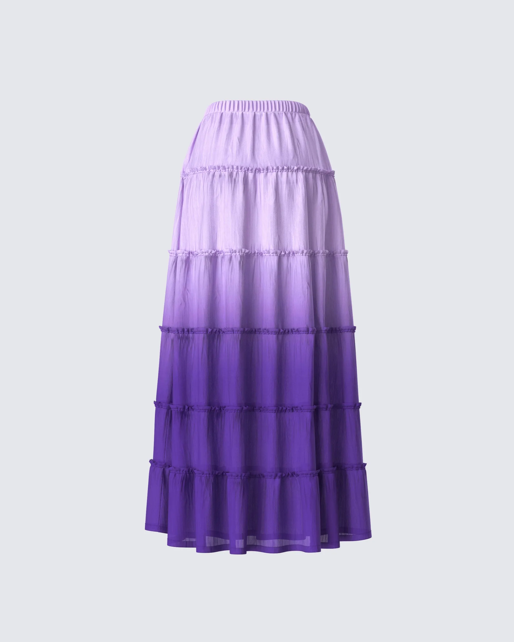 Zadie Purple Ombre Tiered Maxi Skirt